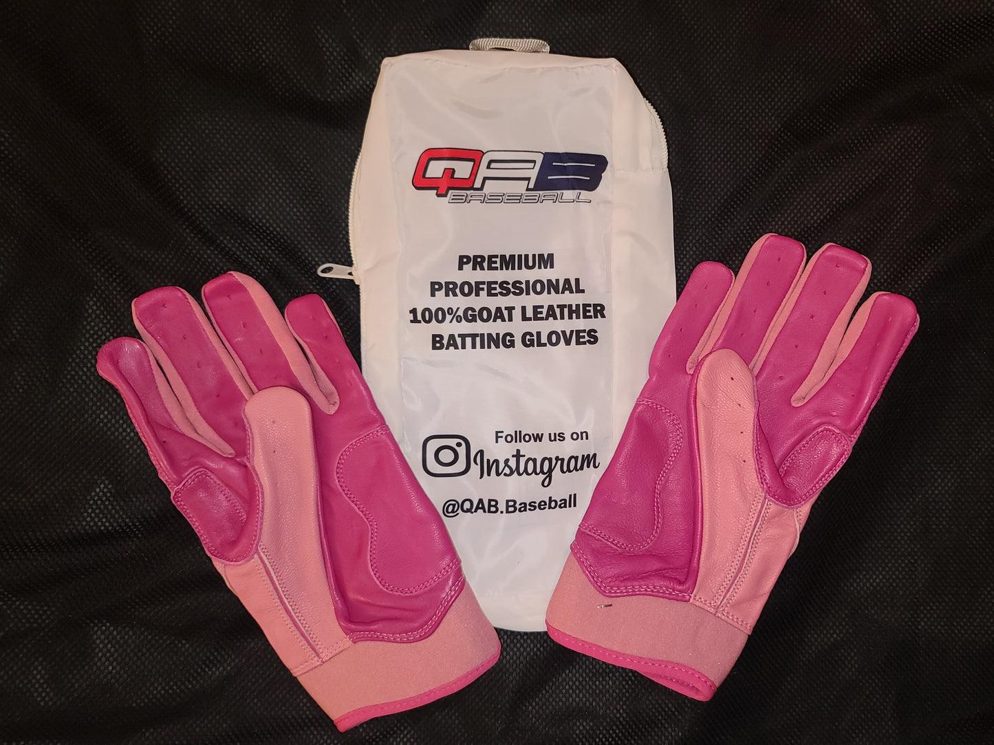 QAB Batting Gloves - Bubblegum Pink - Short Cuff