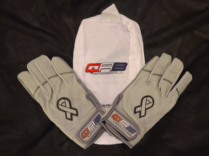 QAB Batting Gloves - Brain Cancer Awareness - Short Cuff