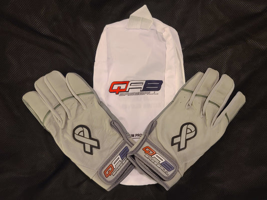 QAB Batting Gloves - Brain Cancer Awareness - Short Cuff