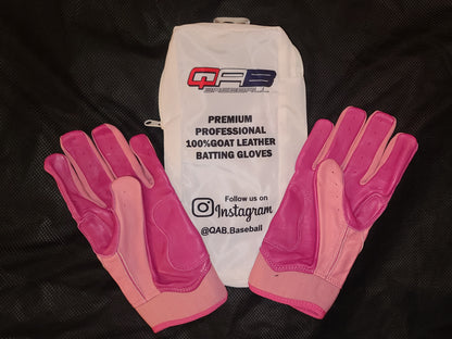 QAB Batting Gloves - Bubblegum Pink - Short Cuff
