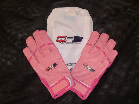 QAB Batting Gloves - Bubblegum Pink - Short Cuff